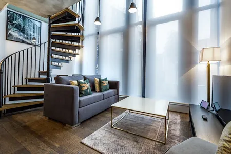 Living area at Apartment in Soho on Bourchier Street
