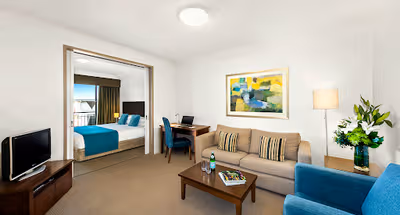 Living area at Quest West End