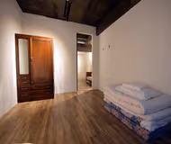 Simplistic living area in Aizumicho Serviced Apartment