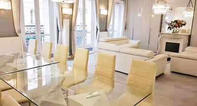 Spacious living area at HAUSMANNIAN LUXURY ON  AVENUE FRANKLIN DELANO ROOSEVELT