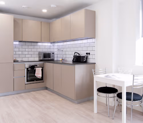 Fully equipped kitchen at Platform Bedford