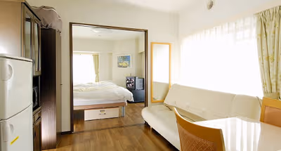 Spacious living area at Kamiooka Apartments