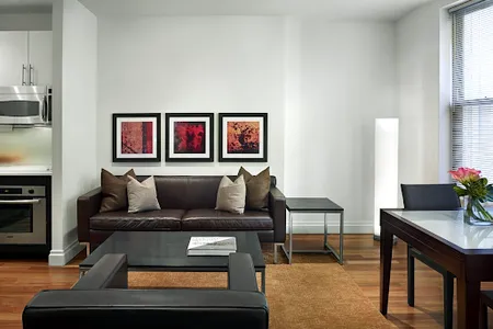 Spacious living room at West 44th Street Furnished Apartment