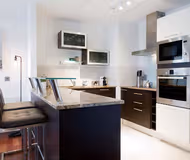 Kitchen at City Center apartment