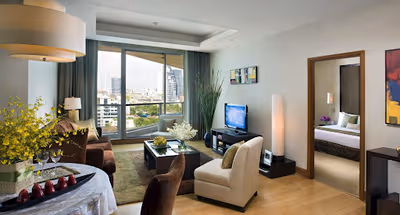 Stunning living area in Ascott Sathorn Bangkok
