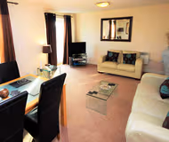 Bright living space at Knightsbridge Court