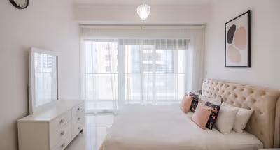 Bedroom at Damac Heights Serviced Apartment