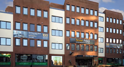 Exterior of 100 Kings Road