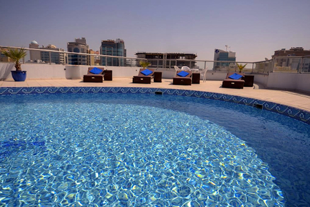 Pool side at Al Barsha 23rd Street Serviced Apartments, Al Barsha