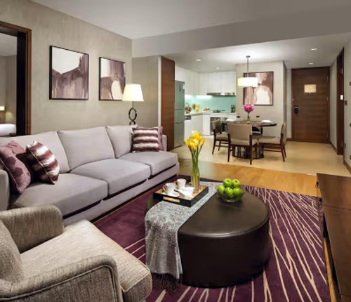 living space at Ascott Raffles City Chengdu