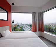 Double bed bedroom at Hipark by Adagio Paris La Villette , Montmartre