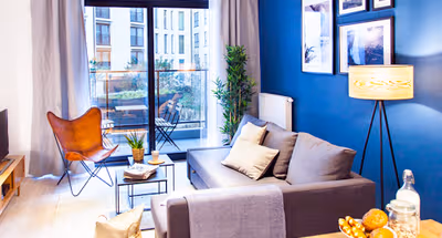 Living room at Chaussee d'Etterbeek