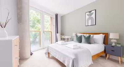 Bedroom at Islington apartment