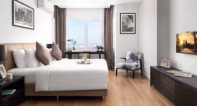 Stunning living area in CASA Meridian Residence