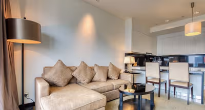 Living area - 1 bed apartment