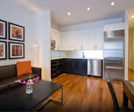 Spacious living area at West 44th Street Furnished Apartment