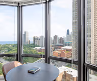 Comfy living area at North Clark Street #1609 Serviced Apartment, Lincoln Park