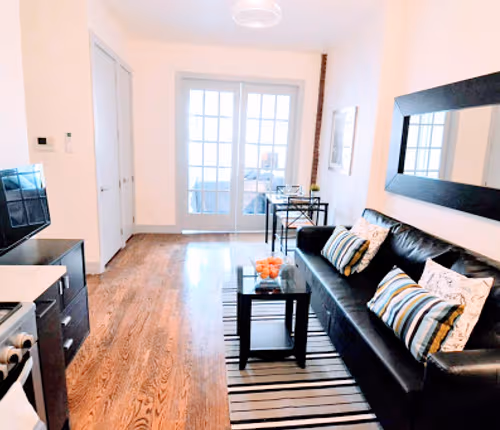Living room at Brooklyn apartment