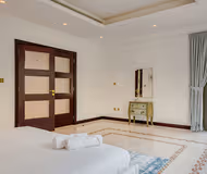 Open plan bedroom at Frond M Serviced Apartments