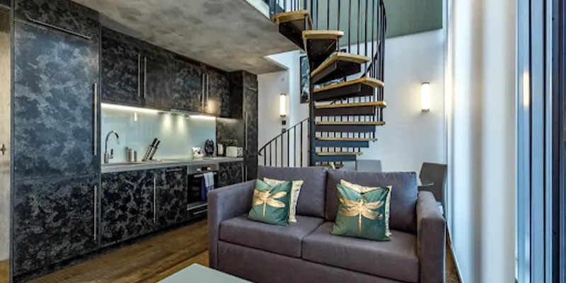 Living area at Apartment in Soho on Bourchier Street