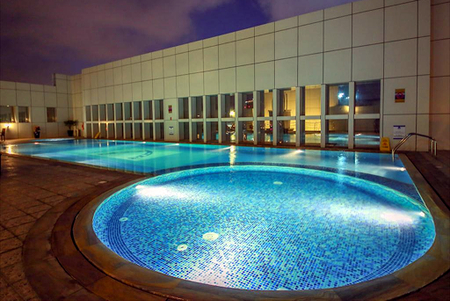 Pool side at Mall of Emirates St. Hotel Serviced Apartments, Al Barsha