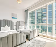 Luxury bedroom at Al Mamsha Street Serviced Apartments, Dubai