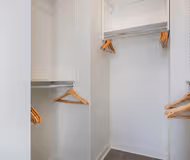 Walk-in closet at North Lake Shore Drive Serviced Apartment, Streeterville