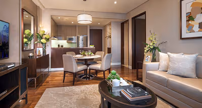 Cosy living area in Ascott Bonifacio Global City