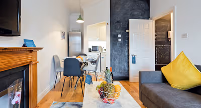 Living area at Great Georges Street