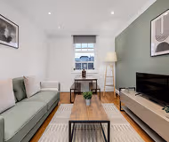 Living area at The Old Street Apartment