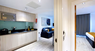Living area - 1 bed apartment