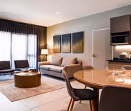 Living room at Sutherland Street Apartments