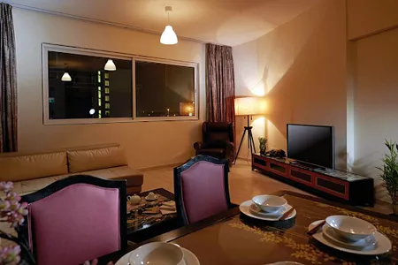 Living area at Discovery Garden Street Serviced Apartments, Discovery Garden