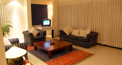 Comfy living area at Cunningham Serviced Apartments in Bengaluru