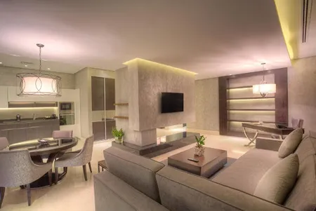 Living area at Abdullah Abu Qurah Street Serviced Apartment