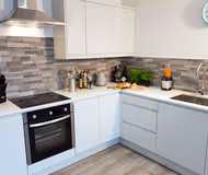 Fully equipped kitchen at 7Zero1 Apartments on South 5th Street