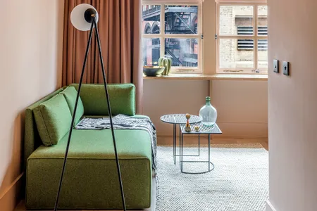 Cosy living area in Whitworth Apartment in Manchester