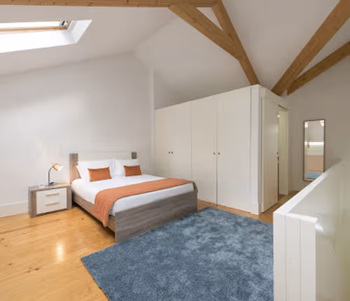 Bedroom at Firehouse - 4 People Mezzanine (with parking included)