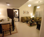 Bright living area at Tecom Greens Serviced Apartments, Al Barsha