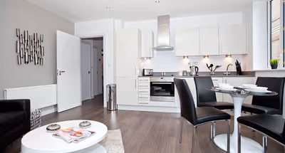 Full kitchen at Old Spitalfields Market Apartment