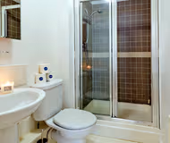 Bathroom at City Center apartment