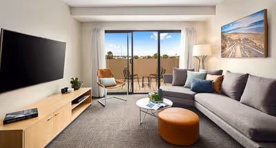 Simplistic living area in Quest Geelong