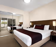 Simplistic living area in Quest Shepparton