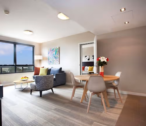 Simplistic living area in Robey Street Serviced Apartment - II