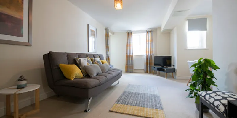 Cosy living area in Drummond Apartment