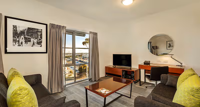 Simplistic living area in Quest Melbourne Airport