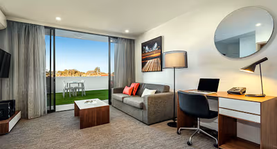 Stunning living area in Quest Woolloongabba