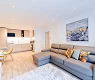 Living room at Temple Bar Apartment