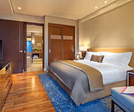 Simplistic living area in Ascott Bonifacio Global City