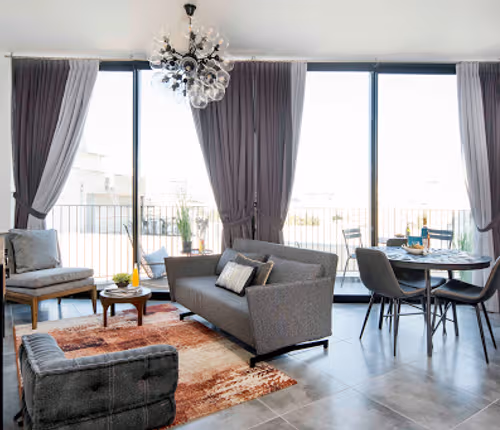 Living area at Allenby Street Serviced Apartment